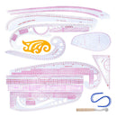 13 Stlyes Acrylic Fashion Metric Ruler Set Drawing Comma Straight French Curve