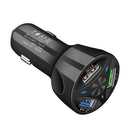 Black 7A Portable 3 USB Ports Car Charger + Charging Cable For DJI Mavic Mini