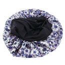 Women Floral Night Sleep Cap Hair Bonnet Hat Head Cover Turban Wrap Navy