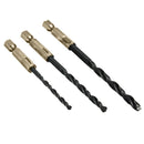 15Pcs HSS High Speed Steel Titanium Coated Drill Bits Hex Shank Set Newest Use