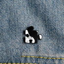 Creative Jigsaw Puzzle Brooch Short Hair Beauty Pins Jacket Badge (Style 2) A