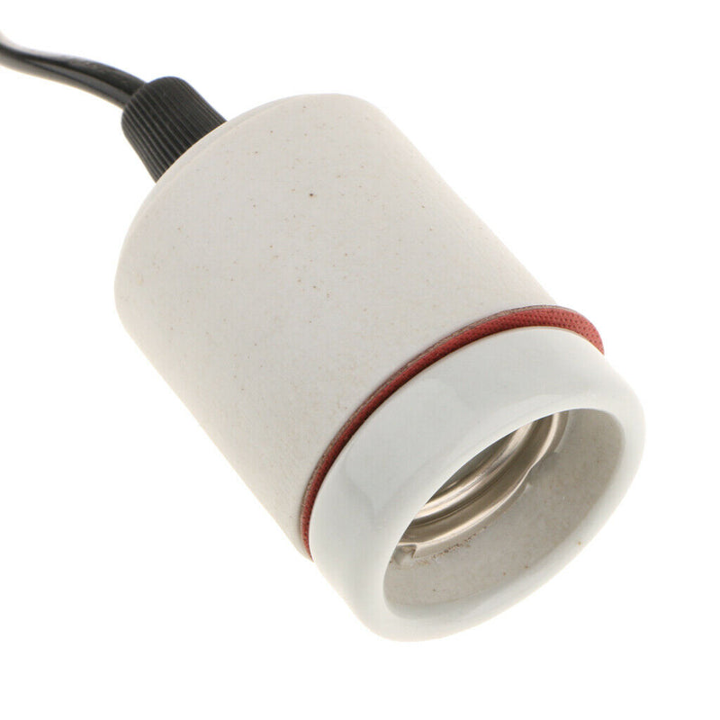 UK Plug Ceramic Heat Emitter Reptile Light Base Brooder Lamp Holder Socket