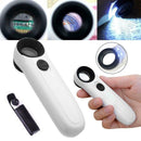 40X Magnifying Magnifier Glass Jeweler Eye Jewelry Loupe Loop with 2 LED Light
