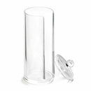 Acrylic Round Container Cosmetic Makeup Cotton Pad Organizer Jewelry Holder Box