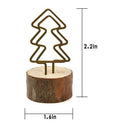 Wooden Base Card Holder, 12 Sets of Solid Wood Base Table, Iron Metal Wire  G5S5