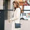 Fashion Women PU Patchwork Messenger Shoulder Bag Crossbody Small Bag(Black