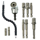 8Pcs/set Extension Drill Nut Bit Adapter with Right Angle Drill Newest Useful