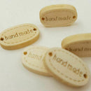 50pcs 2 Holes Sewing Wood Buttons Hand Made Word Scrapbooking Crafts Decora E6I6