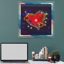 5D DIY Special Shaped Diamond Painting Heart Pattern Needlework Home Decor