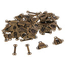 30 Sets Bronze Metal Sew-On Hook and Eye Closures for Trousers Skirt Dress