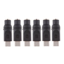 6 Pieces Type-C Male to 5.5x2.1mm Female Converter for Laptop PC