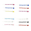 3 Pieces Baby Pacifier Crystal Pacifier Chain Clip  Pink  Blue  White