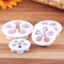 4x Fondant Cake Biscuit Mold Cookie Sugarcraft Plunger Mould Decorating .