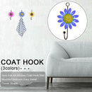 3pcs Heavy Duty Bedroom Iron Art Flower Shape Wall Mounted Coat Hook Universal