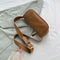 Fashion PU Shoulder Bag Women Pure Fanny Chest Crossbody Pack (Light Brown)