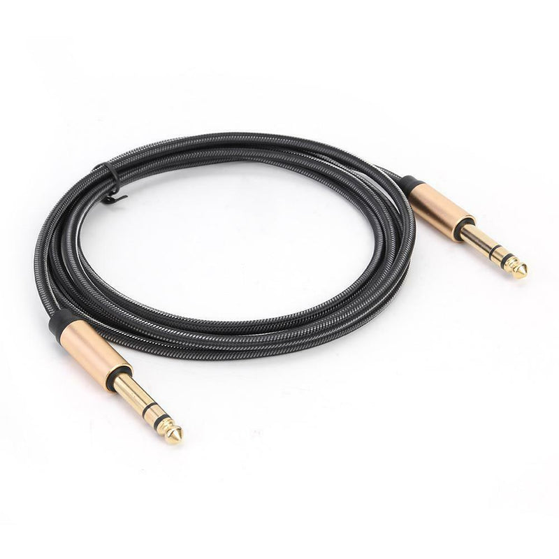 1.8m Nylon Braided 6.35mm Stereo Male to Male Cable 6.5mm Jack Audio Cable