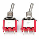 2 Pcs AC SPDT On/Off/ 3 Position Momentary Toggle Switch AC250V/2A/120V/5A  Z