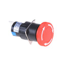 Red Mushroom DC 30V 5A AC 250V 3A Emergency Stop Push Button Switch M&E