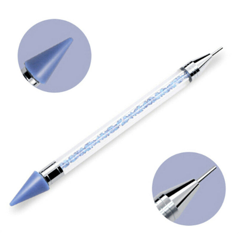 Dual-Ended Dotting Pen Rhinestone Picker Wax Pencil Manicure Nail Art Tool N Pg