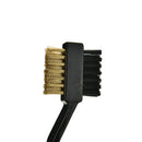 2 Sided Brass Wires Nylon Golf Club Brush Groove Ball Cleaner Cleaning Kit Gw