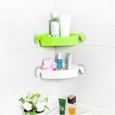 Bathroom Corner Storage Rack Organizer Shower Wall Shelf with Suction Cup H X1F1