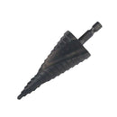 1 pcs Hex Shank Nitriding Black Spiral Groove Step Drill Bit Durable Steel