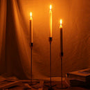 3 Piece Set Of Golden Cone Candlestick, Candle Holder for Wedding and Table