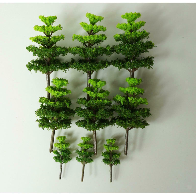 18pcs HO OO Scale Train Railroad Diorama Scenery Scene