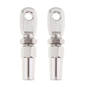 2Pcs Wire Rope Fitting Stainless Steel DIY Hardware Eye Rigging for 3mm Rope