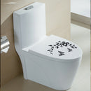 Black Butterfly Flower Bathroom Toilet Seat Wall Stickers Home Decor