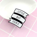 Simple Letters Brooch Enamel Badges Backpack Jacket Jewelry Gift (White) A