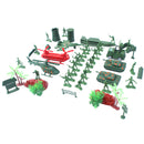 Plastic Military Playset, 52pcs 4cm Soldier Army Men Figures & Accessories