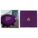 1pc Velvet Tarot Table Cloth Wicca Pentacle Sun for Tarot Cards Purple 80x80