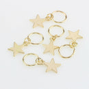 80Pcs Metal Cuffs DIY Jewelry Pendants Stars Tubes Hair Braid Set Loops Rings