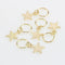 80Pcs Metal Cuffs DIY Jewelry Pendants Stars Tubes Hair Braid Set Loops Rings