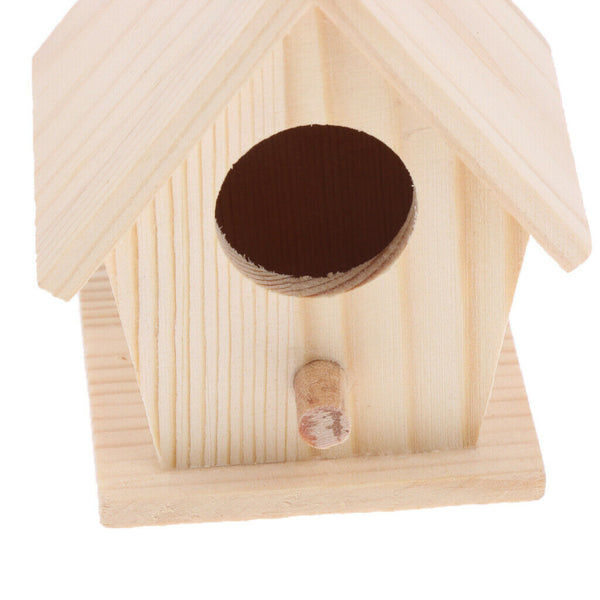 2x Bird Nest Natural Wood House DIY Parrot