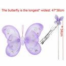 Girl's 3 Pcs Set Fairy Princess Glitter Butterfly Party Costume Wings Wand