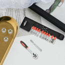 12pcs 1/4-Inch ( 6.3MM ) Socket Wrench Set CR-V Drive Ratchet Wrench Spanne D9D5