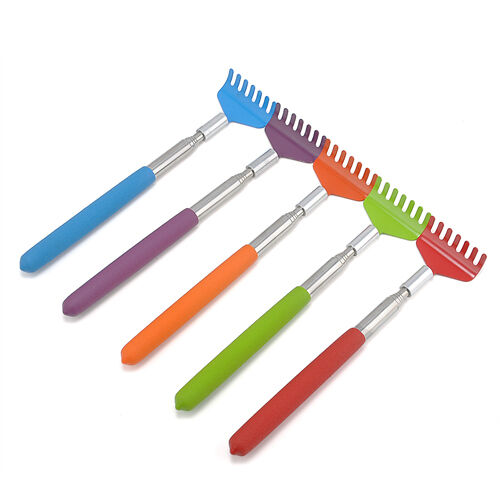 1X Fashion Back Scratcher Long Extendable Telescopic Massager Metal Portable