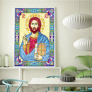 5D DIY Special Shaped Diamond Painting God Cross Stitch Kit Home Wall Decor