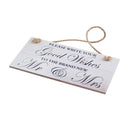 Please Write your Good Wishes to The Brand New Mr&Mrs Wooden Wedding Sign