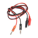 Test Wire Probe Lead 4mm Silicone Banana Plug to Crocodile Alligator Clips 1M AU