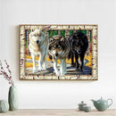 DIY Wolf 5D Diamond Painting Mosaic Cross Stitch Full Drill Embroidery