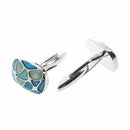 Men's Stainless Steel Cuff Links CUFFLINKS Shirt Set Rectangle Blue J7Z5