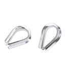 2x 10mm Stainless Steel Marine Wire Rope Eyelet Thimble Hard Eye Protection