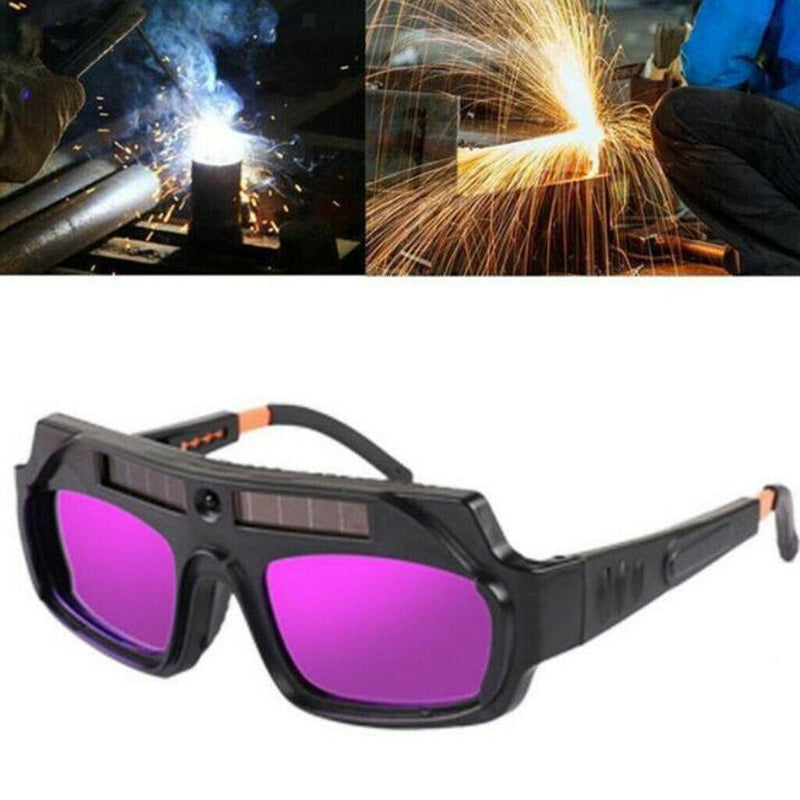 2x Pro Automatic Dimming Welder Glasses Goggles PC Glasses Adjustable Frame
