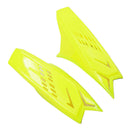 2pcs Yellow Unisex Mohawk  Horns Accessories Racing Dirtbike With Tapes