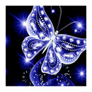 Butterfly Painting 5D Diamond Mosaic Embroidery DIY Cross Stitch Kit(Blue)