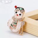 Alloy Brooch for Series Christmas Shape Snowman Buttonhole Pins Badge Jewel X7X2