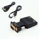 1080P VGA Male to HDMI Female Adapter Converter + USB Audio Cable + Audio AGO